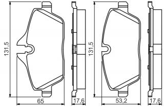 Set placute frana Fata BOSCH 0986495251