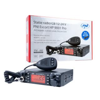 Statie Radio Cb Pni Escort Hp 9001 Pro Asq Reglabil, Am-Fm, 12V 24V, 4W, Scan, Dual Watch, Anl, Ecran Multicolor