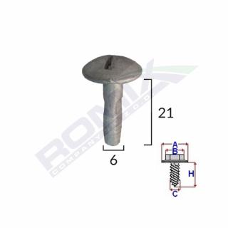 Surub Capac Motor Pentru Citroen Peugeot 6X21Mm - Metalic Set 5 Buc