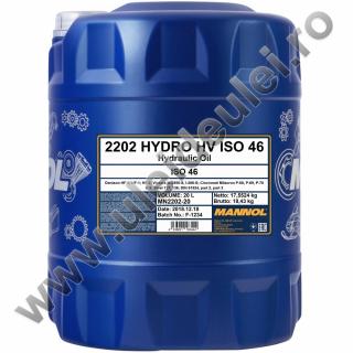 Ulei hidraulic MANNOL Hydro HV ISO 46 - 20 Litri