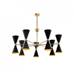 Candelabru negru Auriu din metal cu 14 Becuri Vesper Maytoni