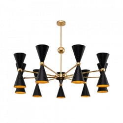 Candelabru negru Auriu din metal cu 18 Becuri Vesper Maytoni