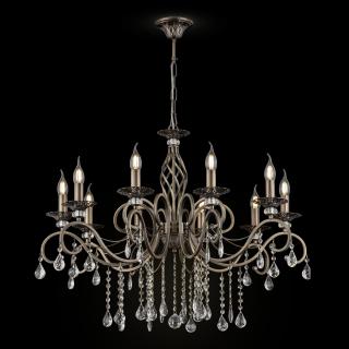 Lustra Maytoni Grace, bronz, decoratiuni cristal, 10XE14