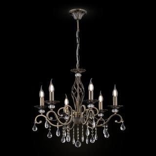 Lustra Maytoni Grace, bronz, decoratiuni cristal, 6XE14