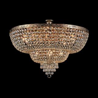 Plafoniera Maytoni Palace, aur antic, cristal, 80 cm, 14XE27