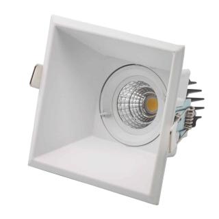 Spot fix LED incastrat Kelektron Essential, 7W, alb, patrat, IP20