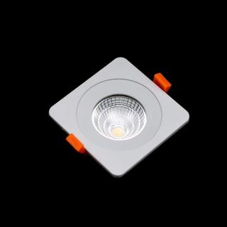 Spot fix LED incastrat Kelektron Essential, 9W, alb, patrat, IP20