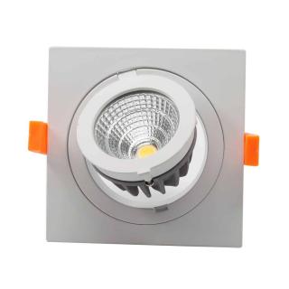 Spot mobil LED incastrat Kelektron Periscope, 9W, alb, patrat, IP20