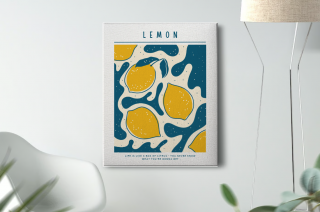 Tablou Canvas Yellow Blue Lemon