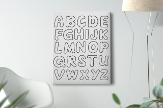 Tablou Pictura Canvas Alphabet Letters dimensiune 50x50cm
