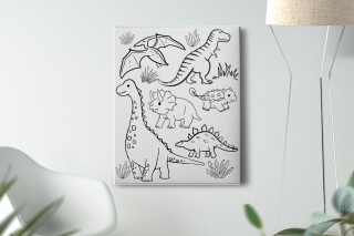 Tablou Pictura Canvas Dinosaurs dimensiune 50x50cm