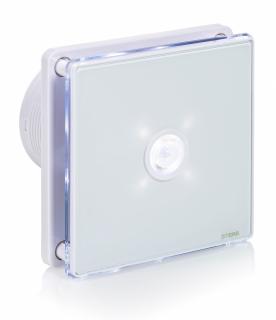 Ventilator baie Sterr, axial, 230 V, silentios, alb, LED alb, senzor de miscare PIR, timer O 100
