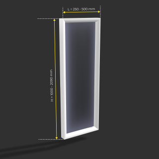 Panou luminator lateral cu sticla mata