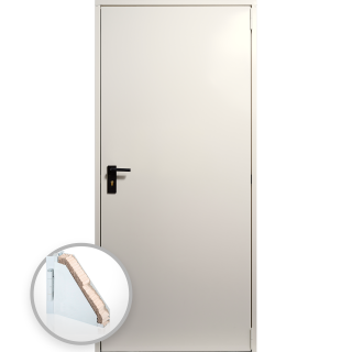 Usa metalica blat 40 mm din otel multifunctionala pentru boxa   magazie - RAL 9001 Alb-Crem - Deschidere Reversibila