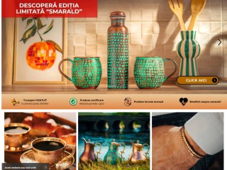 Arana.ro - Produse din cupru pur, realizate manual. Beneficiezi de livrare gratuita pentru orice com