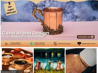 Arana.ro - Produse din cupru pur, realizate manual. Beneficiezi de livrare gratuita pentru orice com