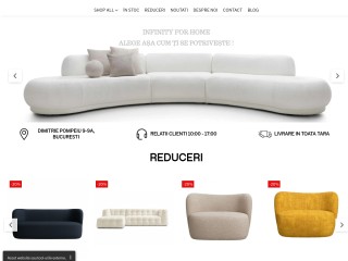 Mobilier, decoratiuni interioare si textile - Infinity for Home